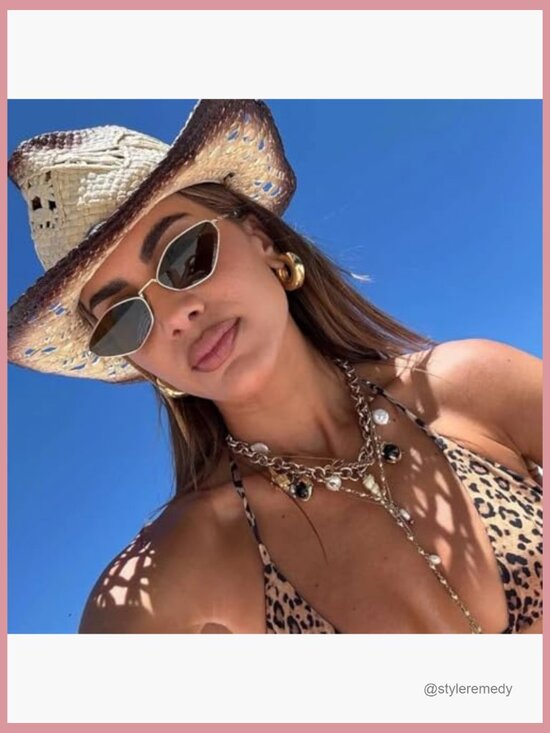 Metal Frame Retro Irregular Polygon Sunglasses UV400 Protection main image 7